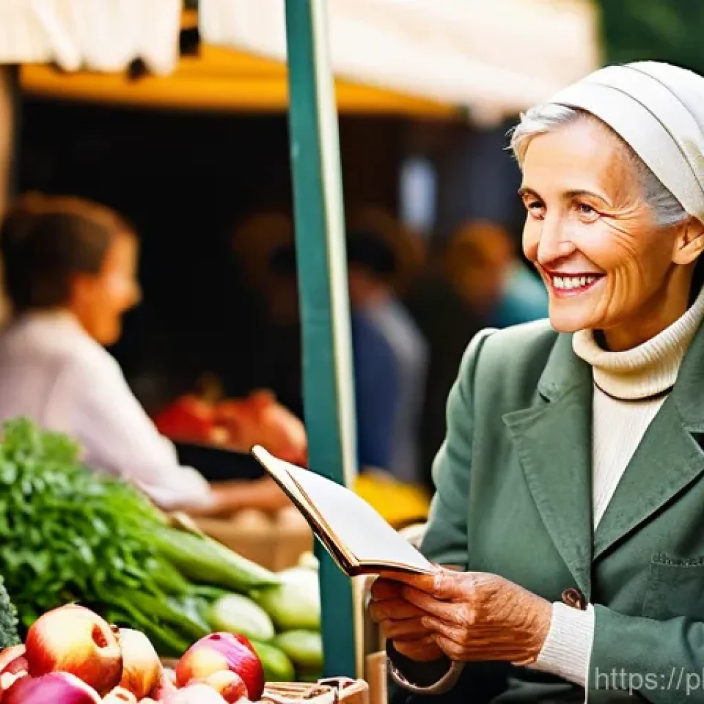 스토리텔러 실무에서의 창의적 문제 해결 사례와 전략 분석과 연구 - **Prompt 1: External Inspiration at a Polish Market**
    "A thoughtful female writer, in her late 2...