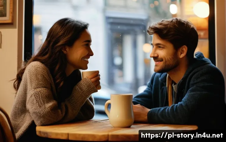 스토리텔러 직무와 관련된 최신 사례 연구 - **Prompt:** A cozy and inviting cafe setting, bathed in warm, soft lighting. Two friends, a woman an...