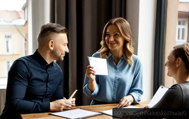 스토리텔러 자격증을 통한 커리어 확장 사례 - Photorealistic career expansion scene in a modern Warsaw creative studio, confident Polish woman in ...